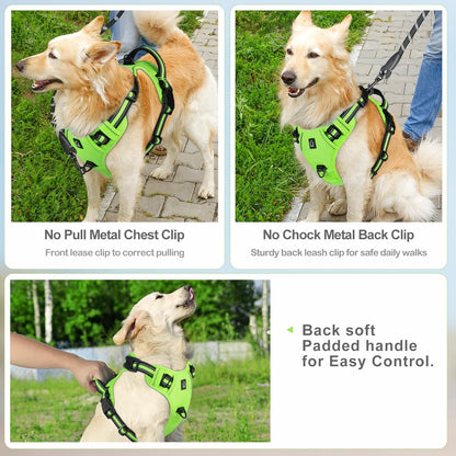 Dog Harness Waldseemuller Dog Harness for Large Dogs No Pull,Harness Medium Size Dog 4 Buckles Easy Walk Harness,No Pull Harness for Small to Extra Large Dog,Puppy Harness for Puppy Training